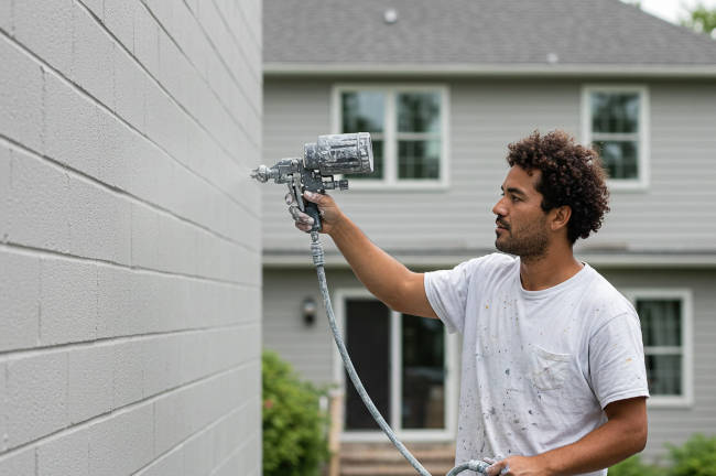 exterior painting costs in San Luis Obispo spray 
