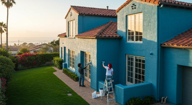 painter san luis obispo company working on house