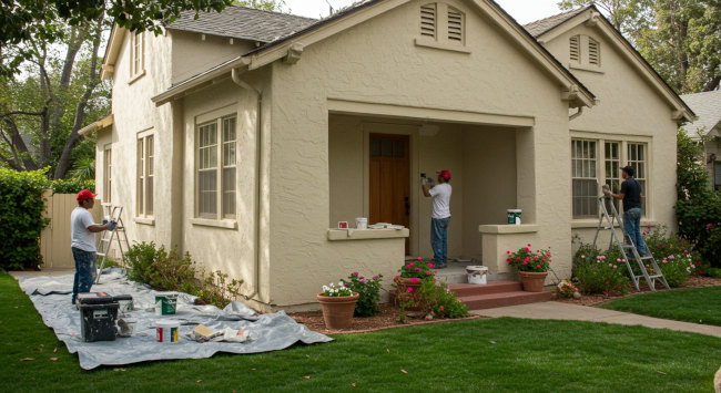 san luis obispo house painter team working